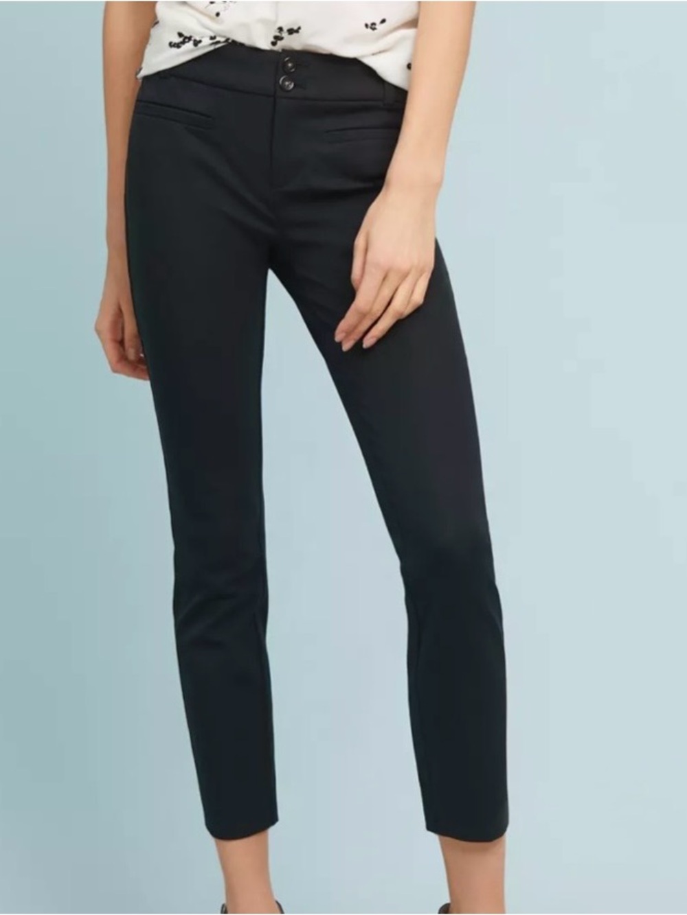 Anthroplogie The Essential Slim Black Trousers - Sz 2P
